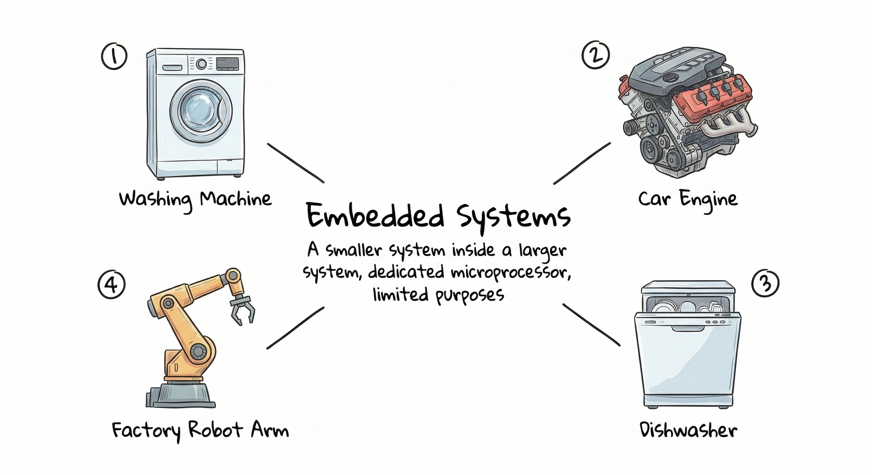 Embedded Numbers Examples Embedded systems | 1.1 Systems Architecture | OCR GCSE | Smash Your Exams